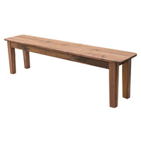 Hearty Shaker Leg Walnut Wood Dining Bench | NAT