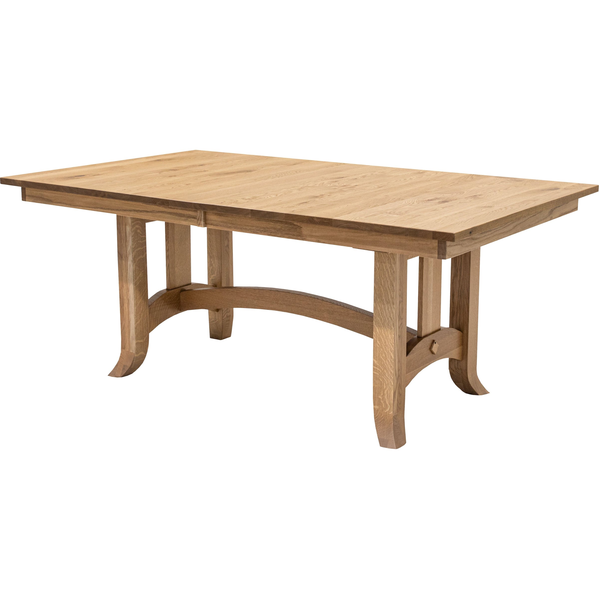 South Gate Mission White Oak Wood Extending Amish Dining Table | DS