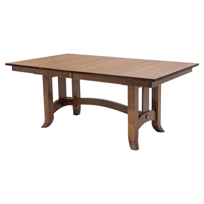 South Gate Mission Quarter Sawn White Oak Extending Amish Dining Table | ASB