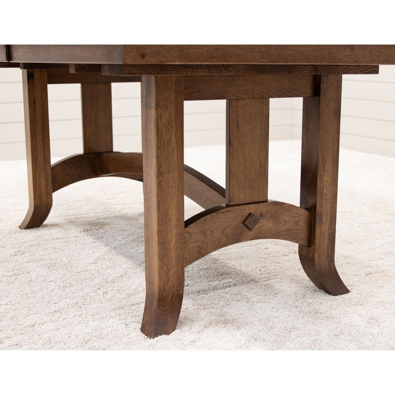 South Gate Mission Hickory Wood Extending Amish Dining Table | ASB