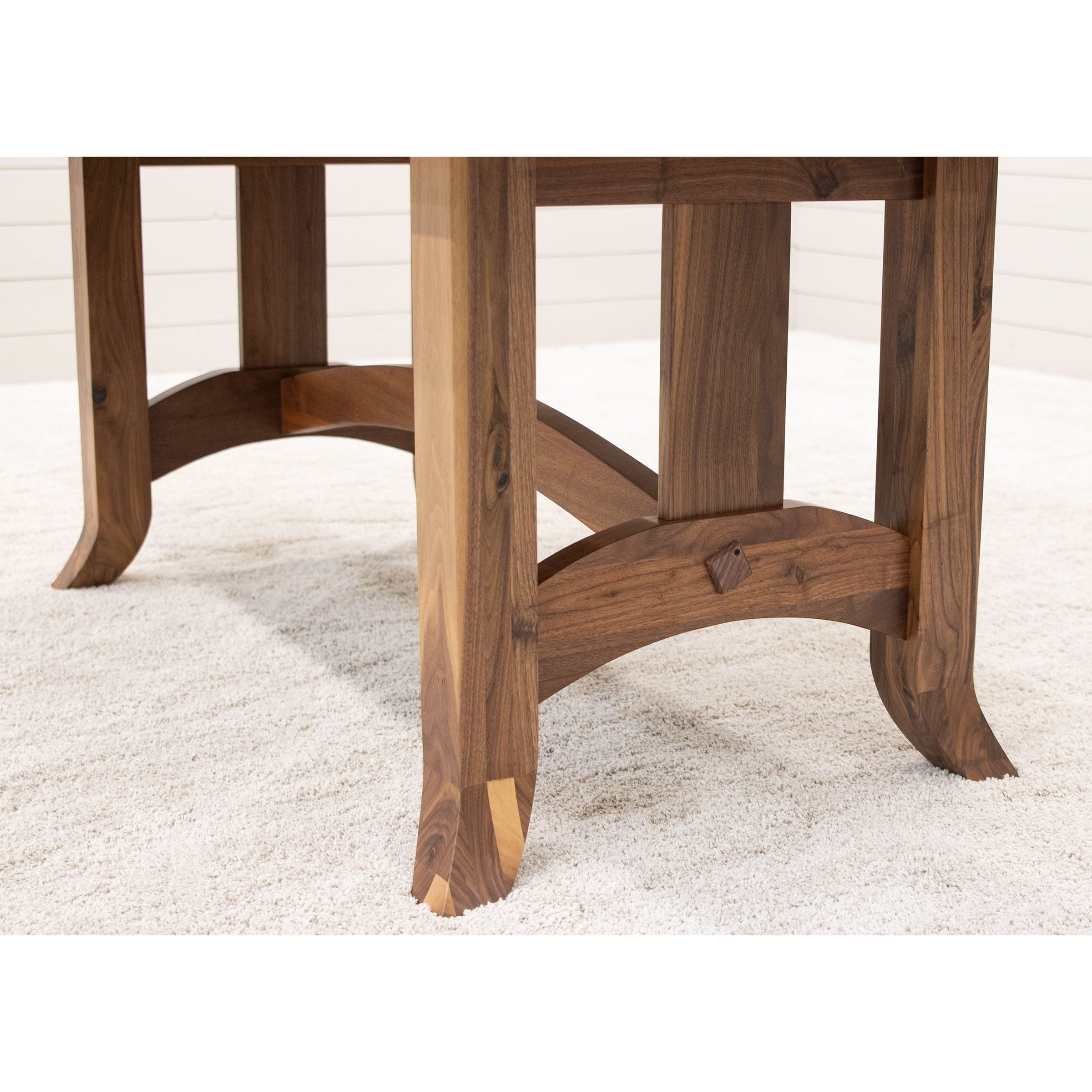 South Gate Mission Walnut Wood Extending Amish Dining Table | NAT