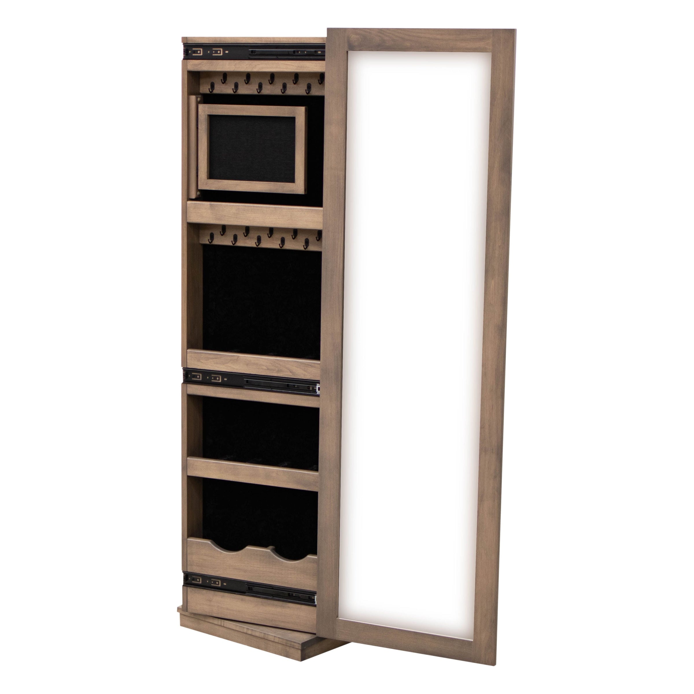 Amish Shaker Oak Wood Revolving Jewelry & Shoe Tower | FW