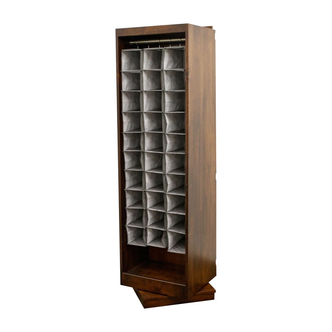 Amish Shaker Oak Wood Revolving Jewelry & Shoe Tower | FW