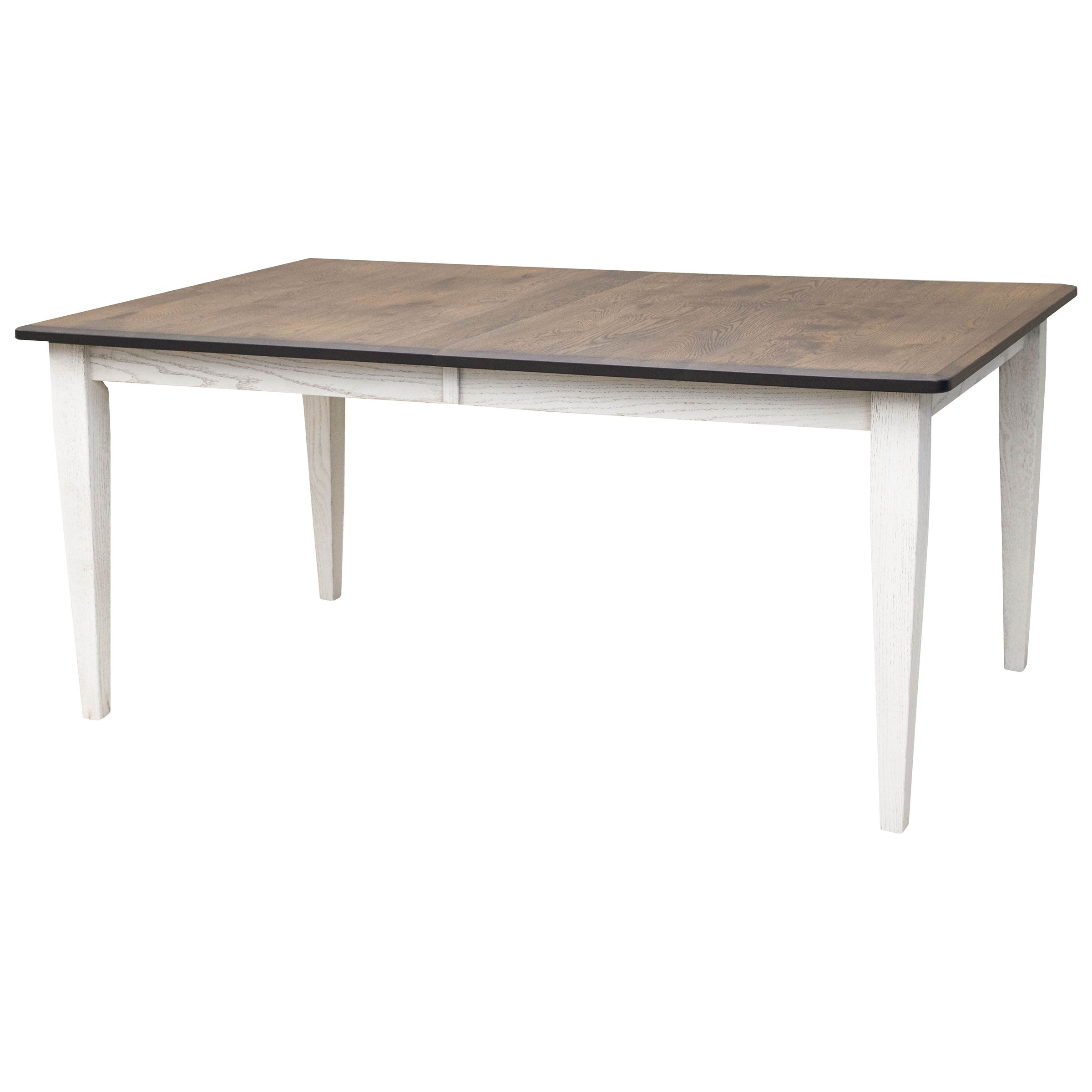 Mid Century Classic White & Wood Extending Dining Table | O-GW&RWO-SB