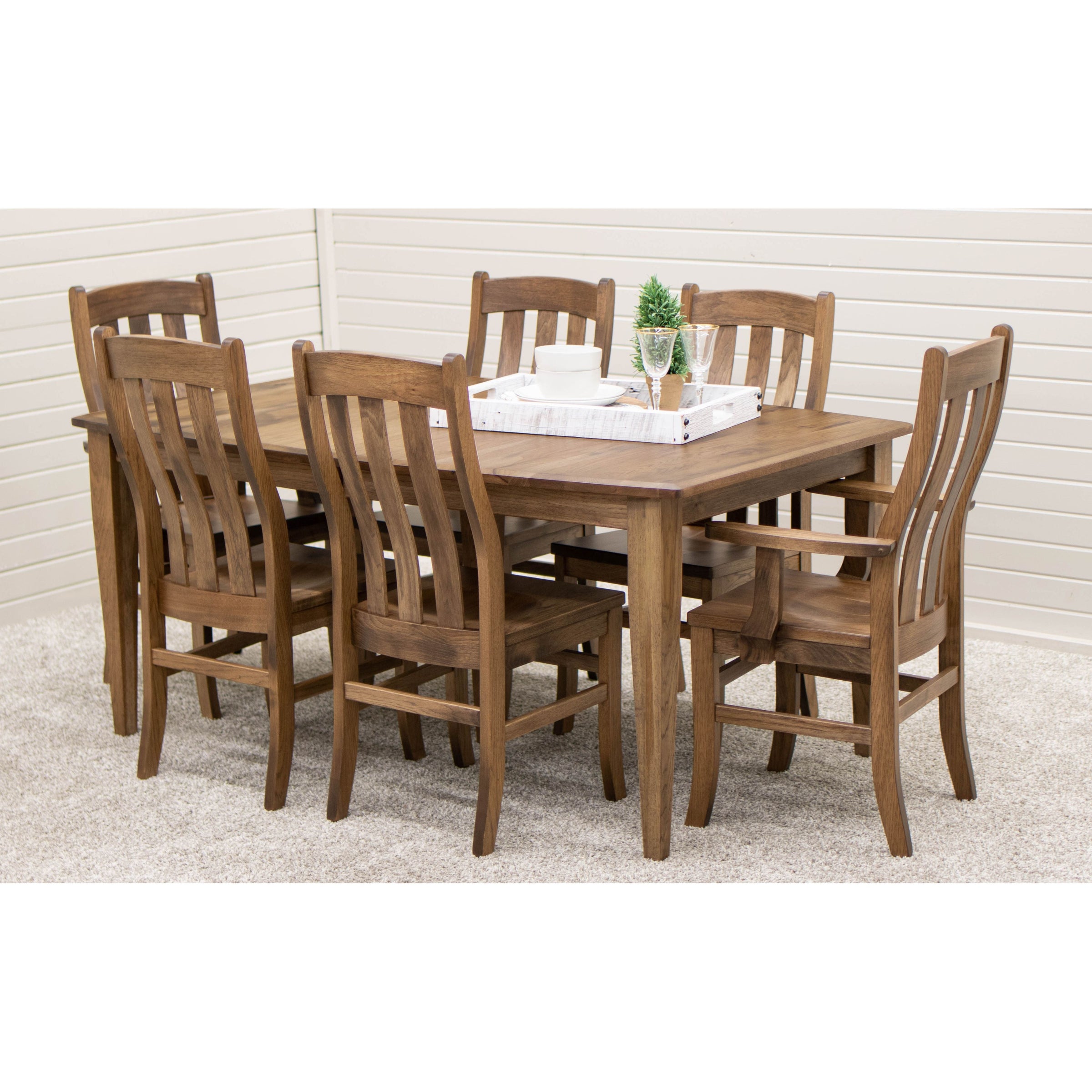 Florence Hickory Wood Arm Dining Chair | CO
