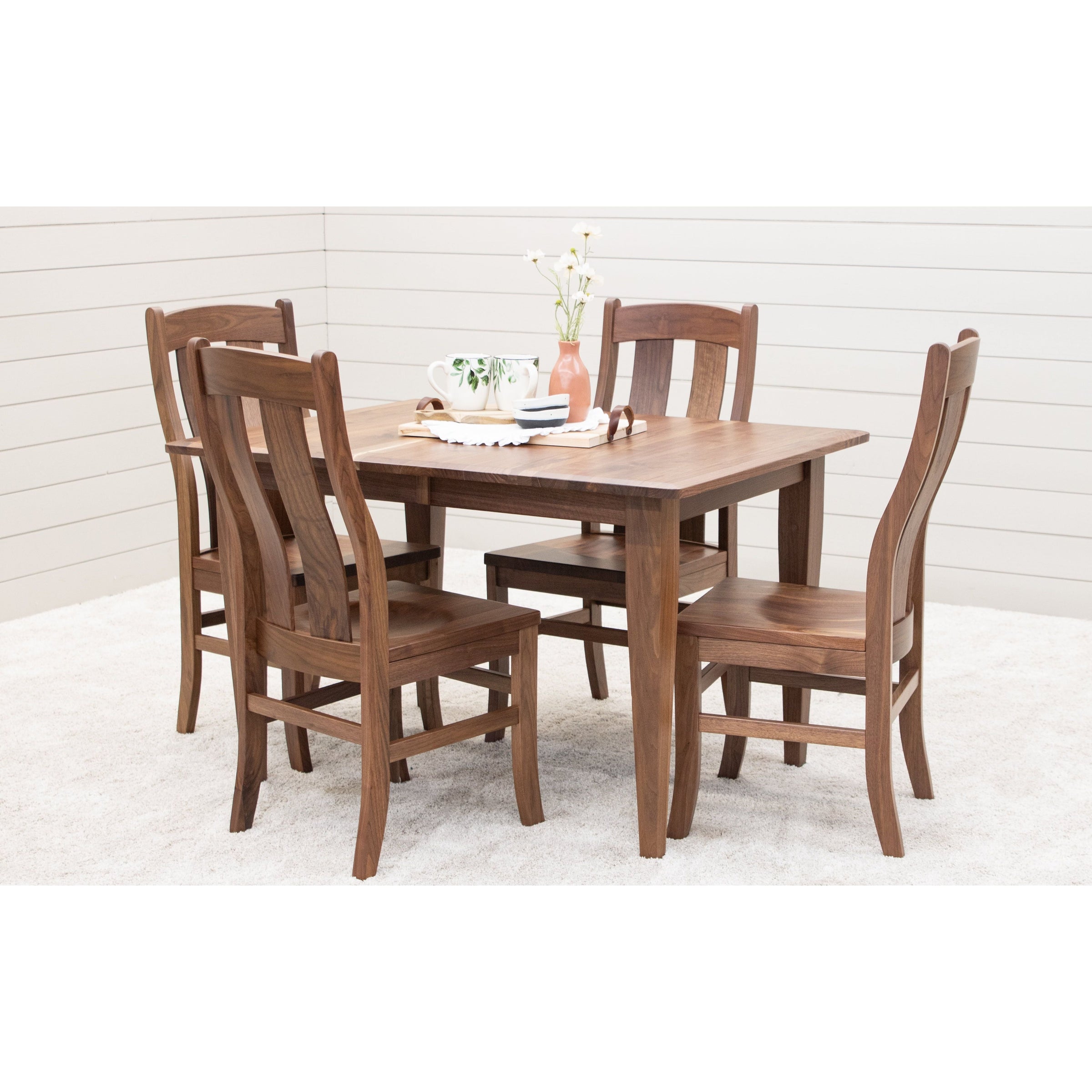 Yoder's Shaker Walnut Wood Small Rectangle Kitchen Table | NAT