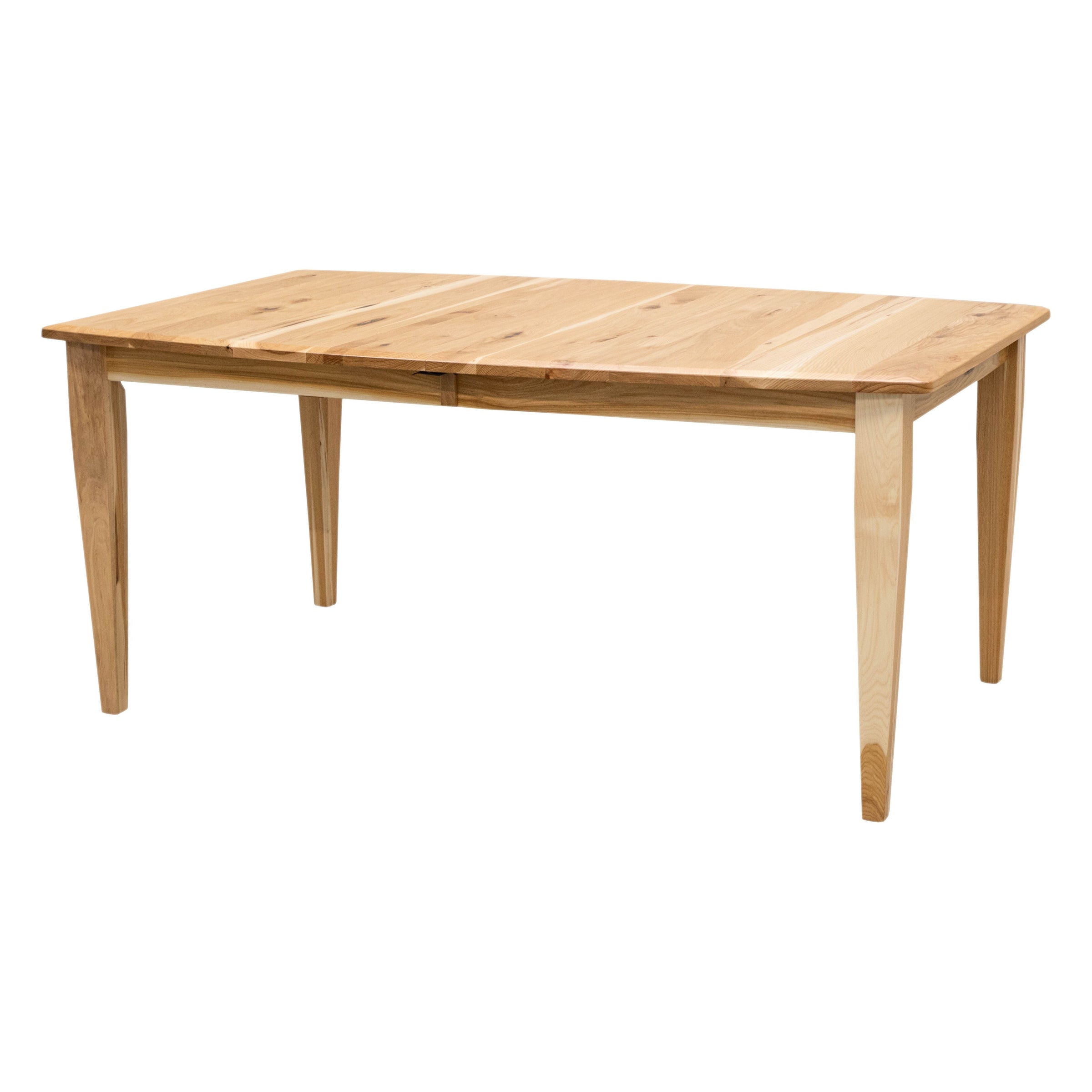 Carson Shaker Amish Hickory Wood Extending Dining Table | NAT