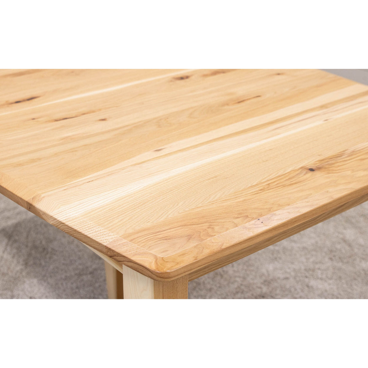 Carson Shaker Amish Hickory Wood Extending Dining Table | NAT