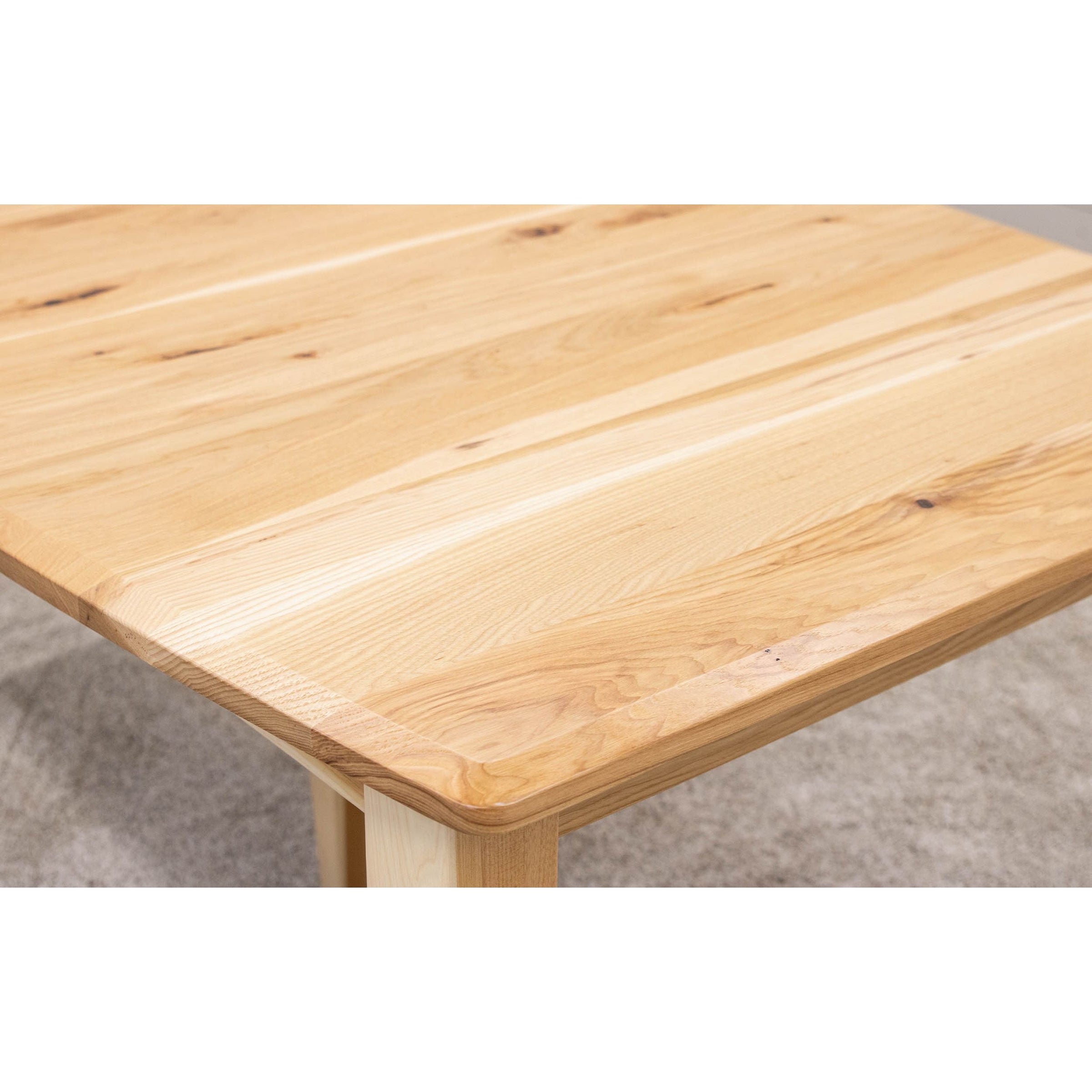 Carson Shaker Amish Hickory Wood Extending Dining Table | NAT