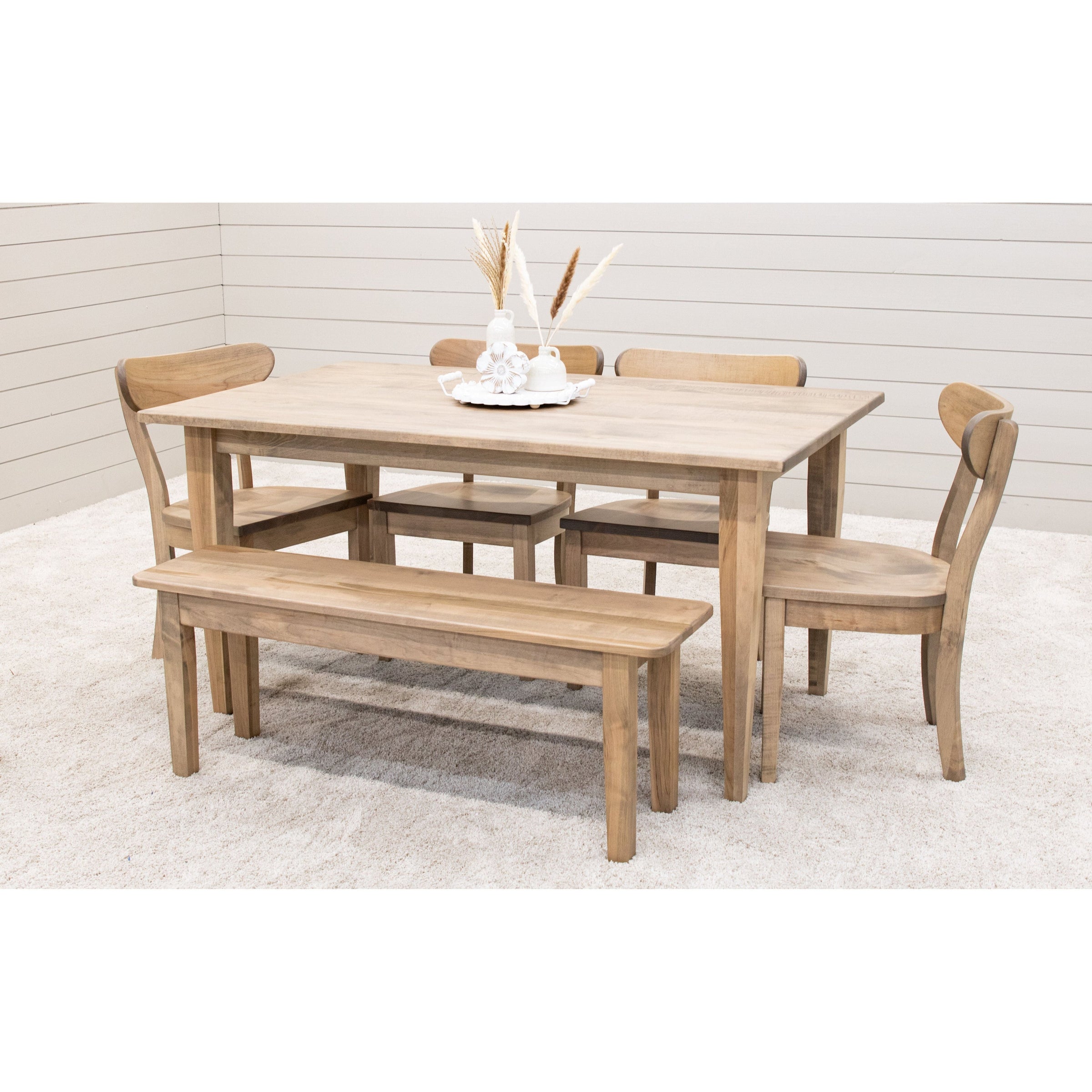Seattle Shaker Maple Wood Dining Bench | DS