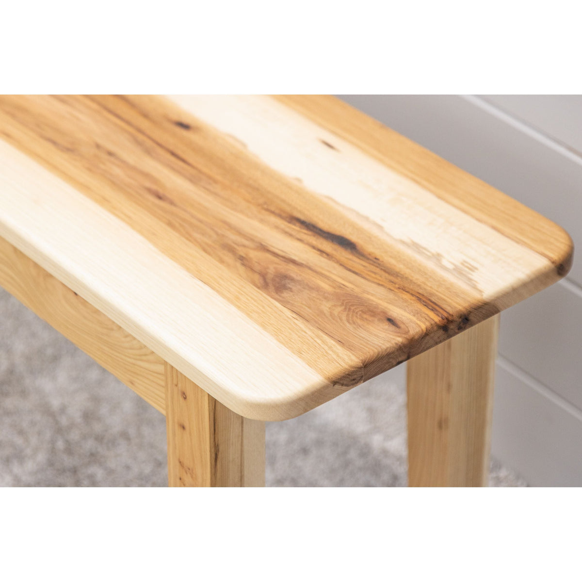 Seattle Shaker Leg Hickory Wood Dining Bench | NAT