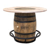 Amish Whiskey Personalized Rustic Hickory Wood Single Barrel Pub Table | SW