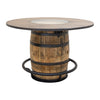 Amish Whiskey Personalized Rustic Quarter Sawn White Oak Wood Single Barrel Pub Table | SB