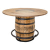 Amish Whiskey Personalized Rustic Hickory Wood Single Barrel Pub Table | WB