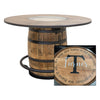 Amish Whiskey Personalized Rustic Quarter Sawn White Oak Wood Single Barrel Pub Table | SB