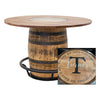 Amish Whiskey Personalized Rustic Walnut Wood Single Barrel Pub Table | NAT