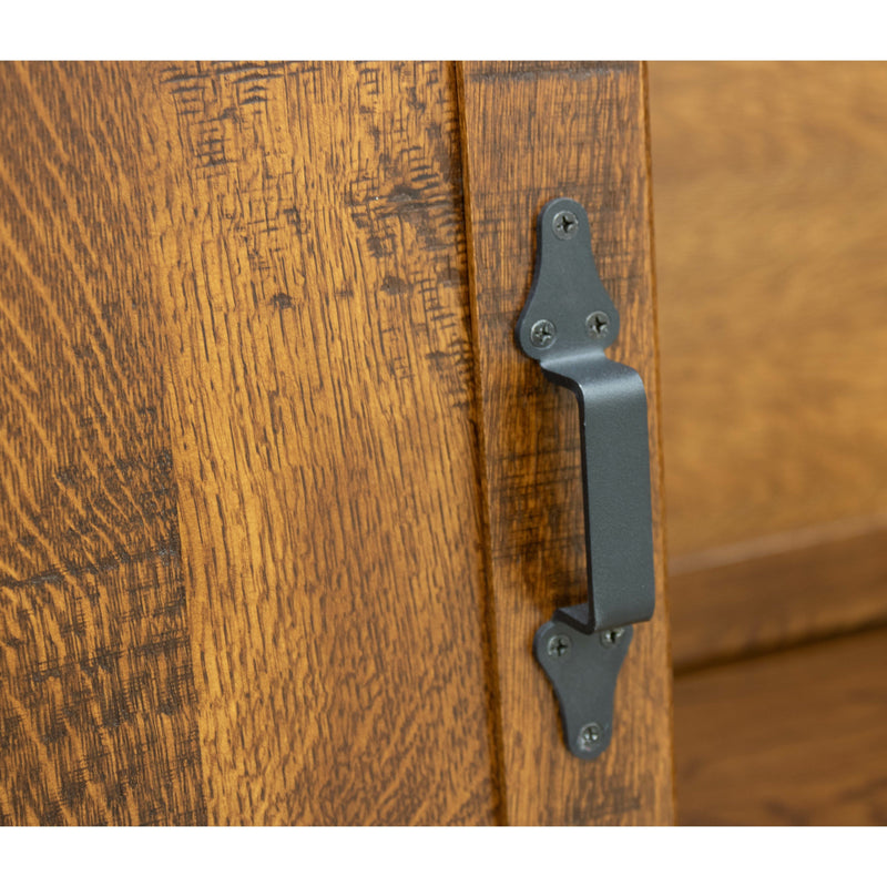 Amish Barn Door Quarter Sawn White Oak Wood Entertainment Center | GB