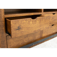 Amish Barn Door Quarter Sawn White Oak Wood Entertainment Center | GB