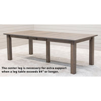 Amish Straight Leg Maple Wood Extending Dining Table | DCD