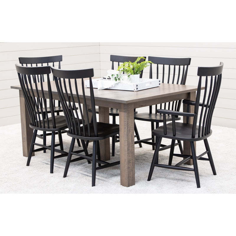 Amish Straight Leg Maple Wood Extending Dining Table | DCD