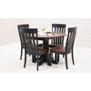 Amish Standard Round Drop Leaf Black & Cherry Dining Table | M-EB&C-GB