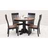 Amish Standard Round Drop Leaf Black & Cherry Dining Table | M-EB&C-GB