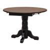 Amish Standard Round Drop Leaf Black & Cherry Dining Table | M-EB&C-GB