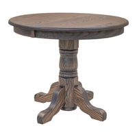 Amish Standard Round Oak Wood Dining Table | SB