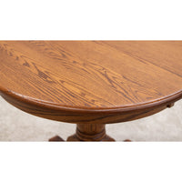 Amish Standard Round Oak Wood Dining Table | MC