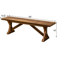Carter Reclaimed Wood Dining Bench | NAT