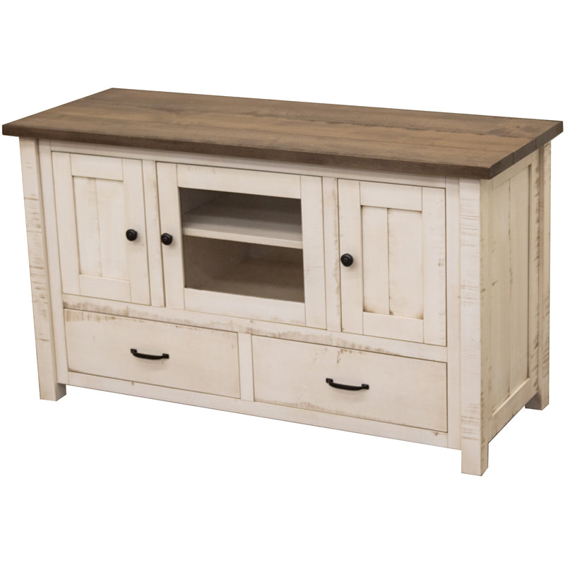 Montego 52" White & Wood TV Console | M-CS&DCD