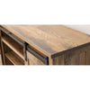 Montego 72" White Oak Wood Sliding Barn Door Post TV Console | CO