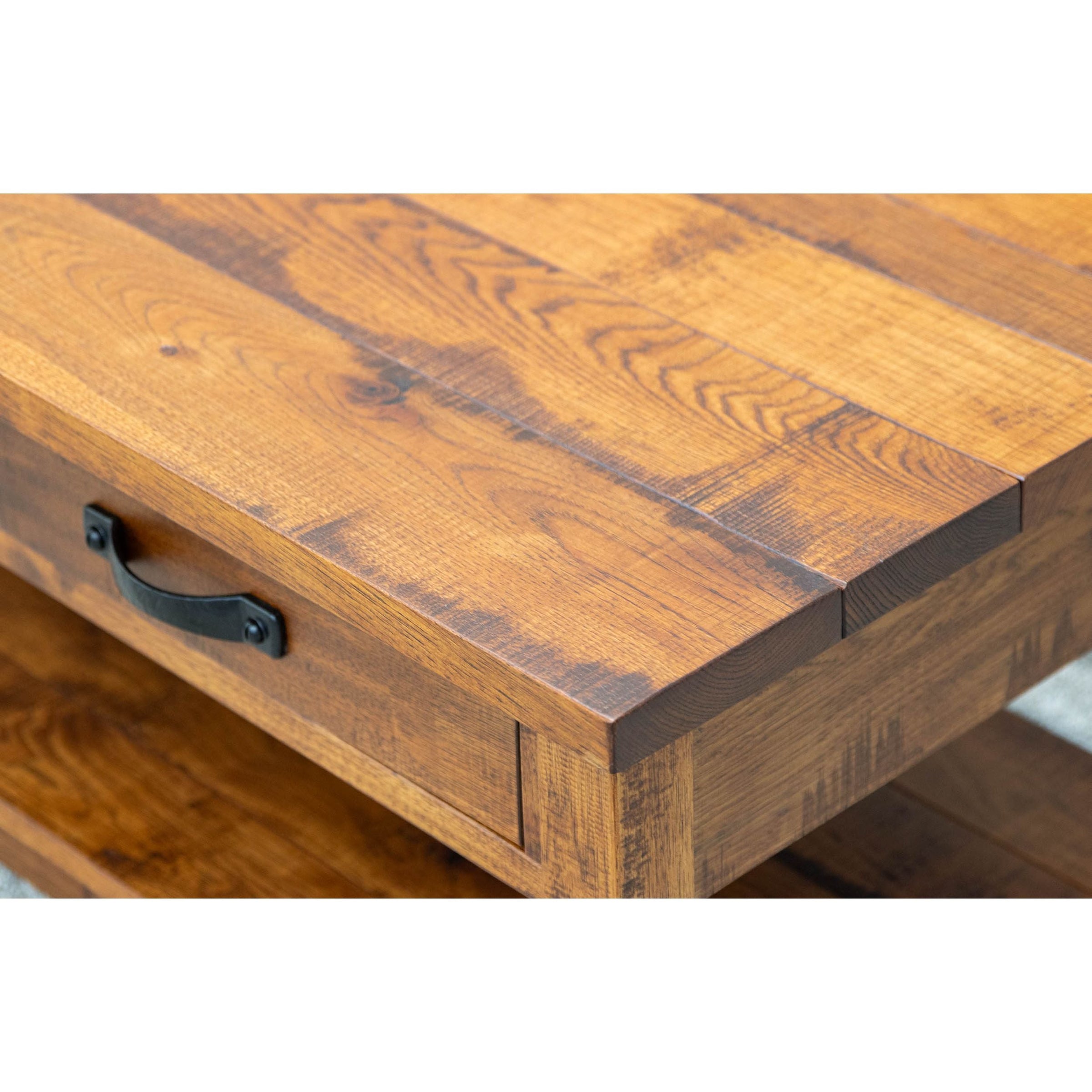 Montego Hickory Wood Rectangle Open Coffee Table | MC