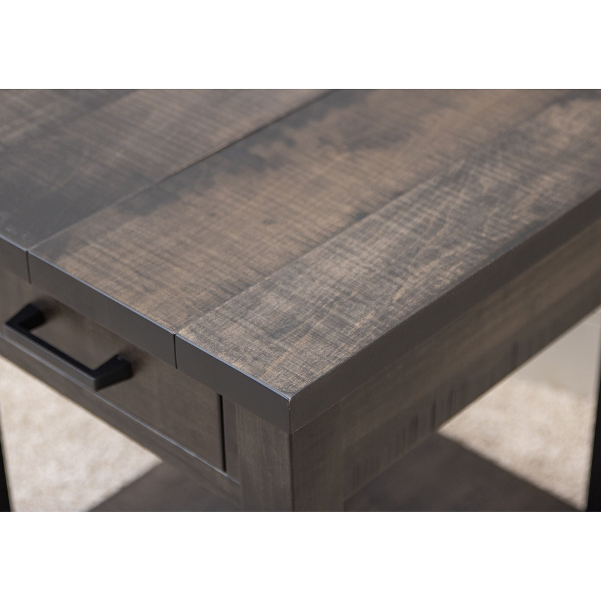 Montego Maple Wood Large Square Open End Table | DK