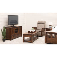 Amish Mission Swivel Glider Recliner with Wood Arms | 1072-B