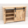 Montego 48" Hickory Wood Sliding Barn Door Post TV Console | SW