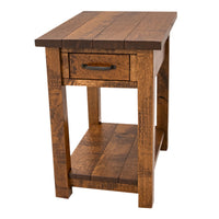 Montego Quarter Sawn White Oak Wood Small Rectangle Open End Table | ASB