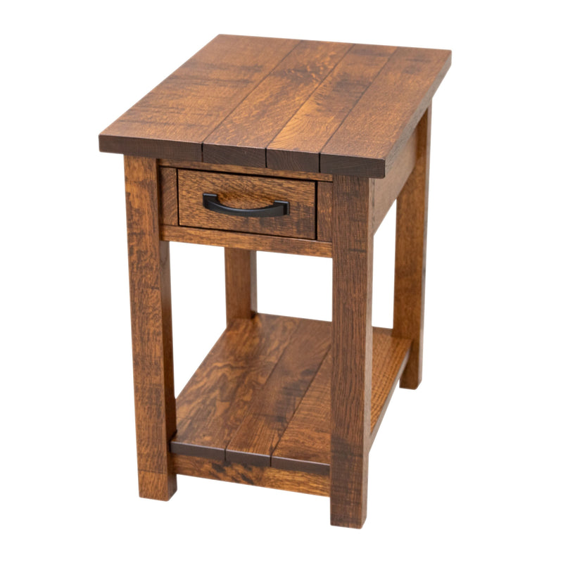 Montego Quarter Sawn White Oak Wood Small Rectangle Open End Table | GB