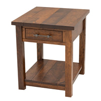 Montego Cherry Wood Large Square Open End Table | ASB