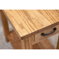 Montego Oak Wood Small Rectangle Open End Table | FW