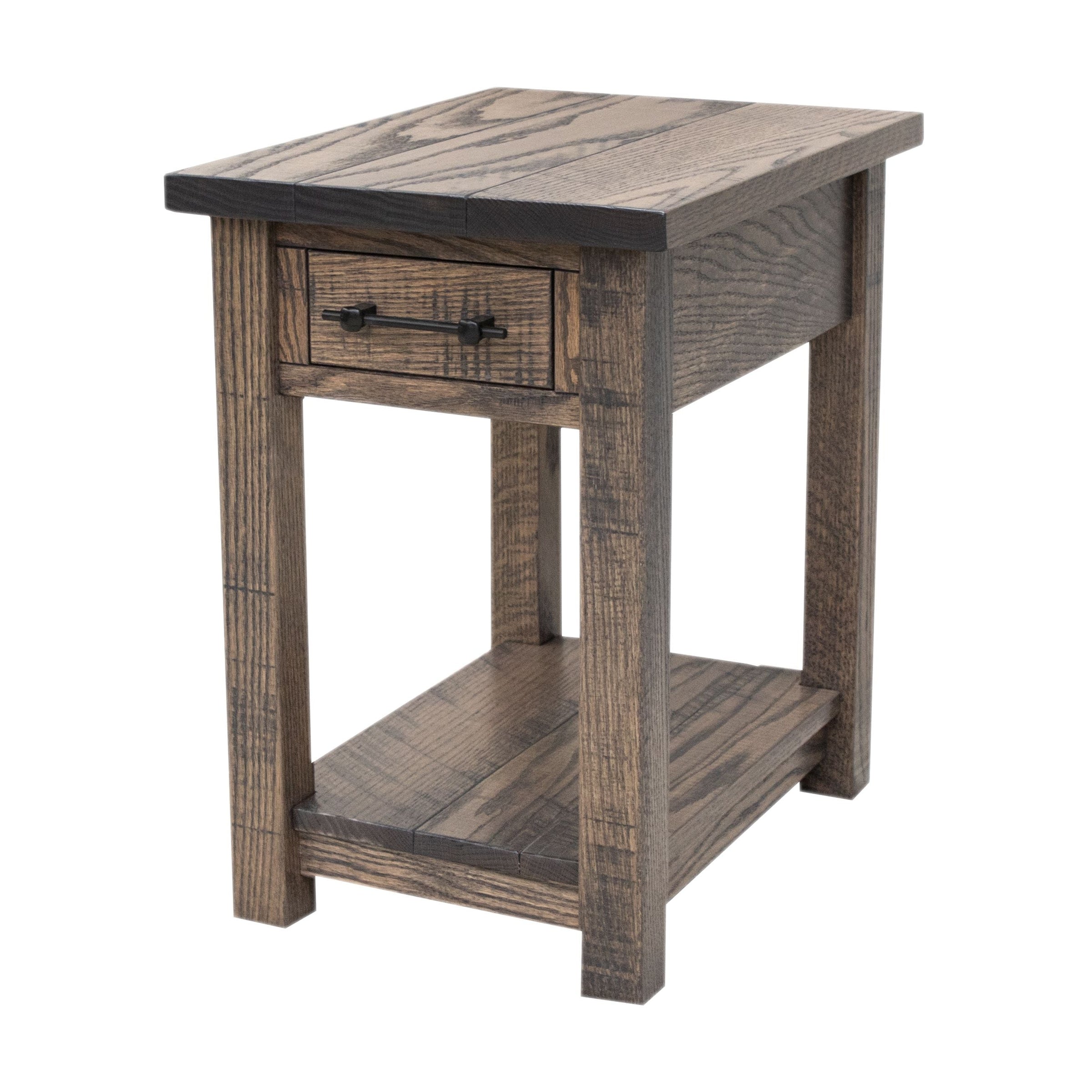 Montego Oak Wood Small Rectangle Open End Table | SB