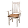 Timbercraft Reclaimed White & Wood Arm Dining Chair