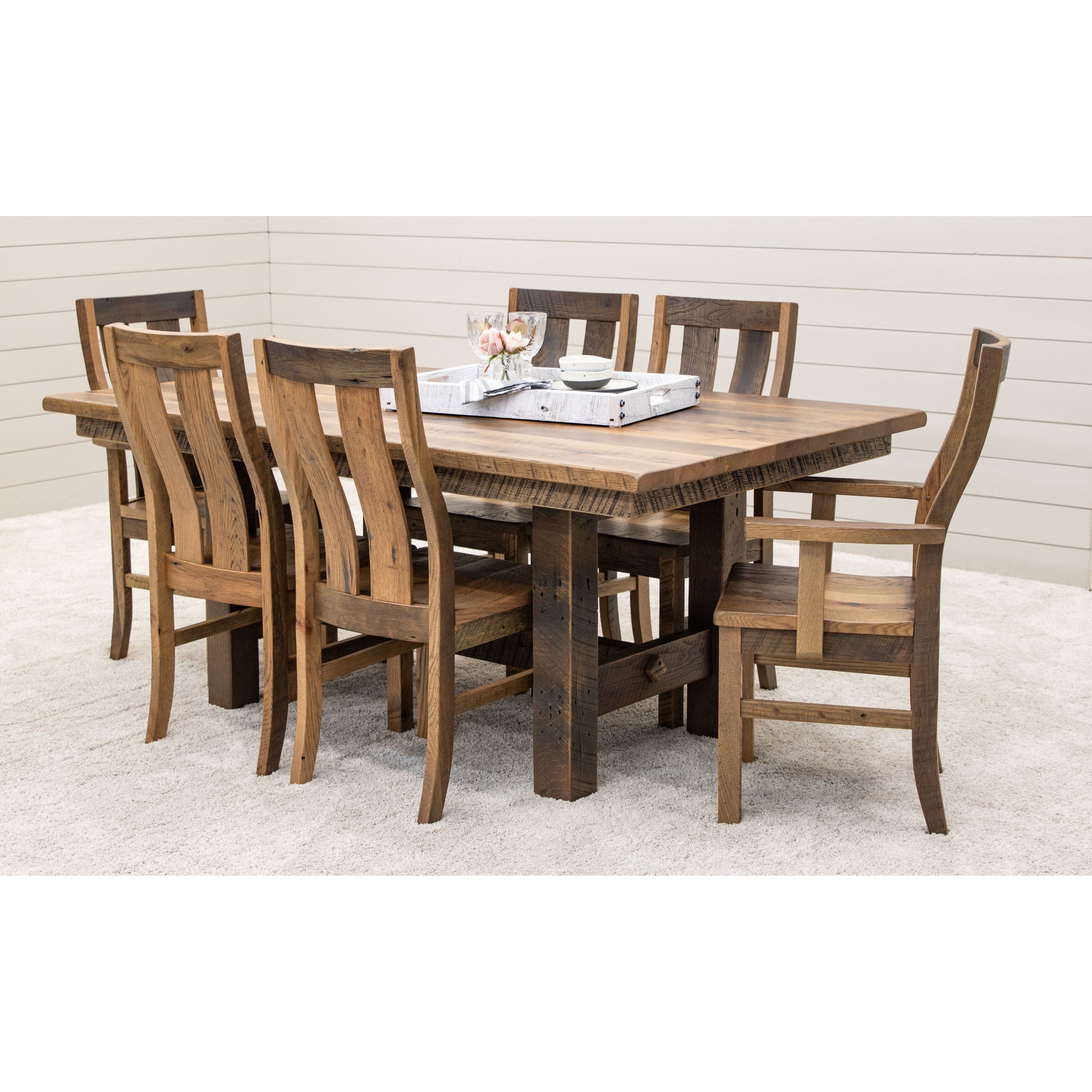 Sago Reclaimed Wood Arm Dining Chair | DM