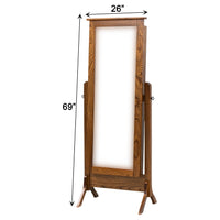 Amish Sliding Jewelry Cheval Mirror