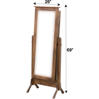 Amish Sliding Jewelry Cheval Mirror
