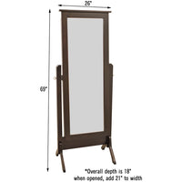 Amish Sliding Jewelry Cheval Mirror