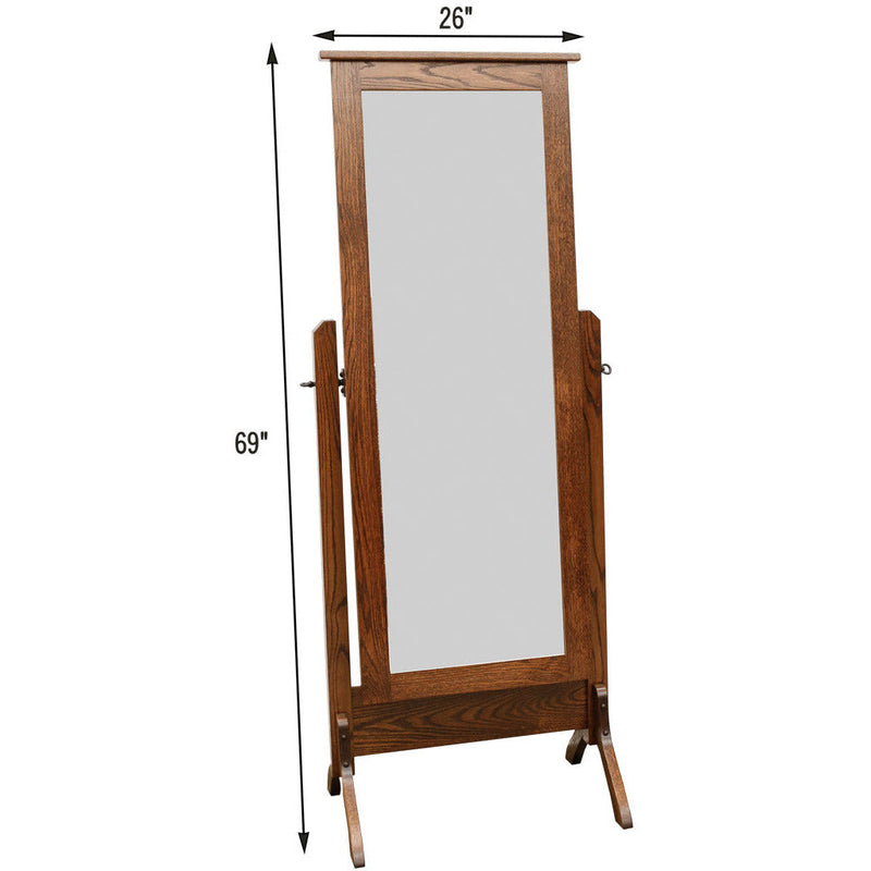 Amish Sliding Jewelry Cheval Mirror