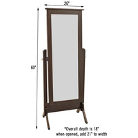 Amish Sliding Jewelry Cheval Mirror