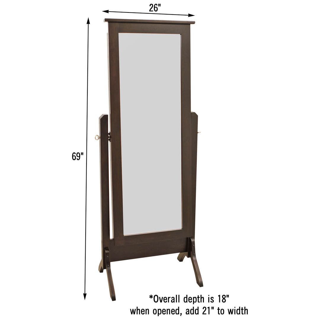 Amish Sliding Jewelry Cheval Mirror