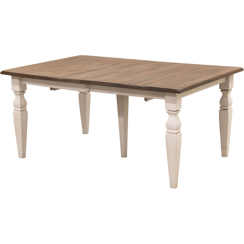 Classic Turned Leg White & Wood Extending Dining Table | M-CS&DCD